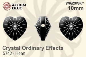 Swarovski Heart Bead (5742) 10mm - Crystal Effect