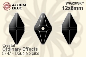 Swarovski Double Spike Bead (5747) 12x6mm - Crystal Effect