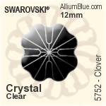 施華洛世奇 Clover 串珠 (5752) 12mm - 白色（半塗層）
