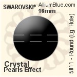 施華洛世奇 圓形 珍珠 (Large Hole) (5811) 10mm - 水晶珍珠
