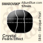 施華洛世奇 Baroque 珍珠 (5840) 6mm - 水晶珍珠