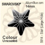Swarovski Star (Large Hole) Bead (5914) 14mm - Colour (Uncoated)
