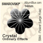 Swarovski Flower (Large Hole) Bead (5944) 14mm - Colour (Uncoated)
