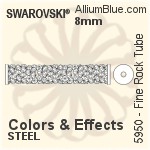 Swarovski Fine Rock Tube Bead (5950) 30mm - Colors & Effects STEEL