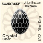 Swarovski Disco Drop Pendant (6002) 15x11.5mm - Crystal Effect