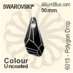 スワロフスキー Polygon Drop ペンダント (6015) 50mm - カラー（コーティングなし）