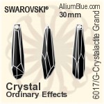 スワロフスキー Crystalactite Grand (Partly Frosted) ペンダント (6017/G) 56mm - クリスタル