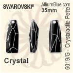 施華洛世奇 Crystalactite Petite (局部磨砂) 吊墜 (6019/G) 35mm - 白色（半塗層）