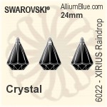 Swarovski XIRIUS Raindrop Pendant (6022) 24mm - Crystal Effect