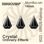 施华洛世奇XIRIUS施悦钻石形尖底石 (1088) SS39 - 白色（半涂层） 无水银底