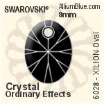 Swarovski XILION Oval Pendant (6028) 8mm - Crystal Effect