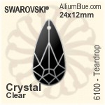 スワロフスキー Star Flower ソーオンストーン (3754) 5mm - クリスタル エフェクト 裏面プラチナフォイル