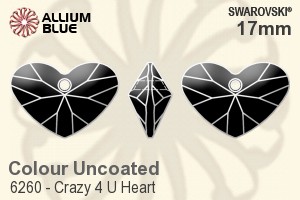 Swarovski Crazy 4 U Heart Pendant (6260) 17mm - Colour (Uncoated)