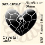 Swarovski Forever 1 Heart Pendant (6263) 36mm - Crystal (Ordinary Effects)