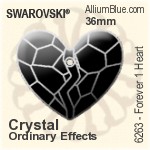 スワロフスキー Forever 1 Heart ペンダント (6263) 36mm - クリスタル