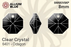 Swarovski Octagon Pendant (6401) 8mm - Clear Crystal