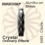 Swarovski Column Pendant (6460) 20mm - Clear Crystal