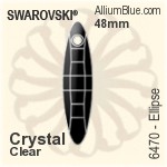 スワロフスキー Ellipse ペンダント (6470) 40mm - クリスタル エフェクト