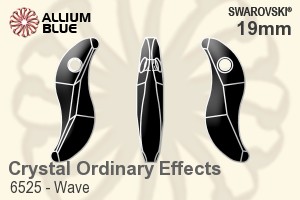 Swarovski Wave Pendant (6525) 19mm - Crystal (Ordinary Effects)