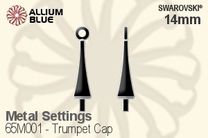 Swarovski Trumpet Cap For Pendant (65M001) 14mm - Metal Settings