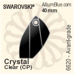 施华洛世奇 Avant-grade 吊坠 (6620) 40mm - Clear Crystal