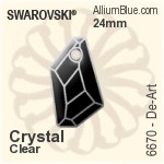 施華洛世奇 天宇 平底石 (2520) 14x10mm - 顏色 無水銀底