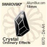 Swarovski De-Art Pendant (6670) 18mm - Crystal Effect