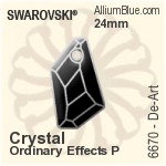 Swarovski De-Art Pendant (6670) 24mm - Clear Crystal