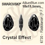 Swarovski Radiolarian (Partly Frosted) Pendant (6730) 34x22mm - Crystal Effect PROLAY