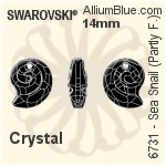 Swarovski Sea Snail (Partly Frosted) Pendant (6731) 14mm - Clear Crystal