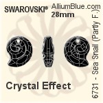 スワロフスキー Sea Snail (Partly Frosted) ペンダント (6731) 28mm - クリスタル エフェクト PROLAY