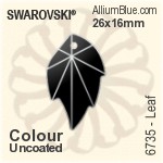 Swarovski Leaf Pendant (6735) 26x16mm - Clear Crystal