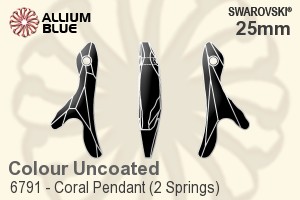 Swarovski Coral Pendant (2 Springs) Pendant (6791) 25mm - Colour (Uncoated)