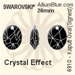 Swarovski Kaputt Oval (Signed) Pendant (6910) 36mm - Crystal Effect