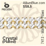 Preciosa Round Maxima 2-Rows Cupchain (7413 7172), Plated, With Stones in PP18 - Clear Crystal