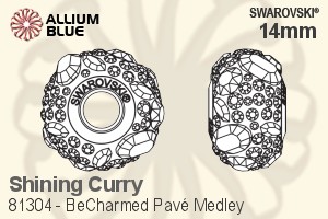 Swarovski BeCharmed Pavé Medley (81304) 15mm - CE Shining Curry / Rose / Siam / Jonquil / Tangerine