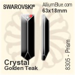 Swarovski STRASS Prism (8305) 100x18mm - Jet