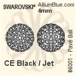 Swarovski Pavé Ball (86001) 4mm - Pearl Silk / Crystal Golden Shadow