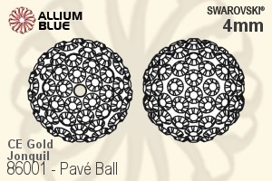 Swarovski Pavé Ball (86001) 4mm - CE Gold / Jonquil