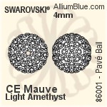 施華洛世奇 Pavé Ball (86001) 4mm - CE Mauve / Light Amethyst