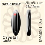 スワロフスキー STRASS Surf (8950/8041) 38x14mm - クリスタル