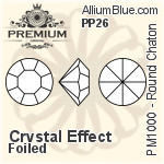PREMIUM Round Chaton (PM1000) PP26 - Crystal Effect With Foiling