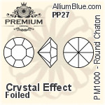 PREMIUM Round Chaton (PM1000) PP27 - Crystal Effect With Foiling