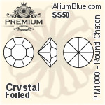 施華洛世奇 Octagon 花式石 (4600) 10x8mm - 透明白色 白金水銀底