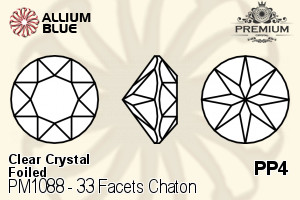PREMIUM CRYSTAL 33 Facets Chaton PP4 Crystal F