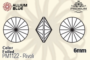 PREMIUM CRYSTAL Rivoli 6mm Sapphire F