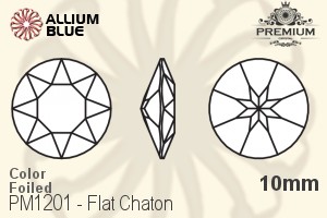 PREMIUM CRYSTAL Flat Chaton 10mm Black Diamond F