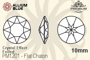 PREMIUM CRYSTAL Flat Chaton 10mm Crystal Paradise Shine F