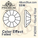 プレミアム ラウンド Rose Flat Back (PM2000) SS6 - カラー Effect 裏面フォイル