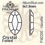施华洛世奇 里弗利星形 平底石 (2816) 5mm - 透明白色 白金水银底